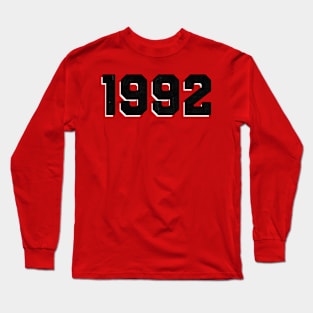 1992 - BLACK typography Long Sleeve T-Shirt